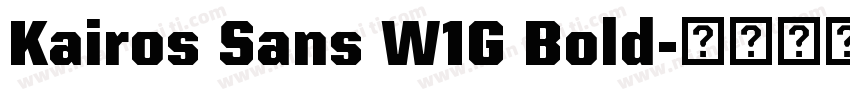 Kairos Sans W1G Bold字体转换